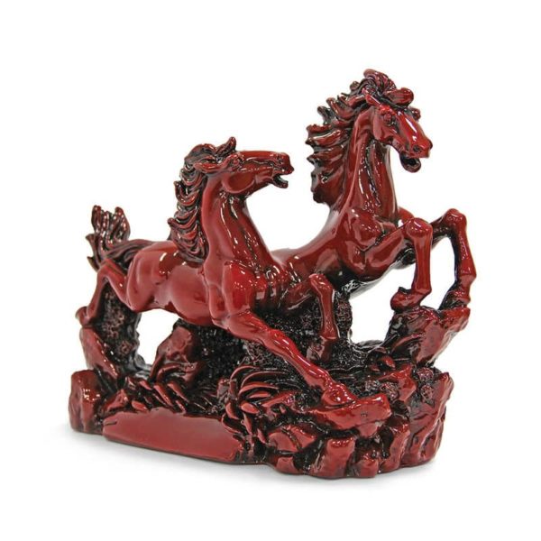 Pair Of Red Horses - Vastu Sarwasv